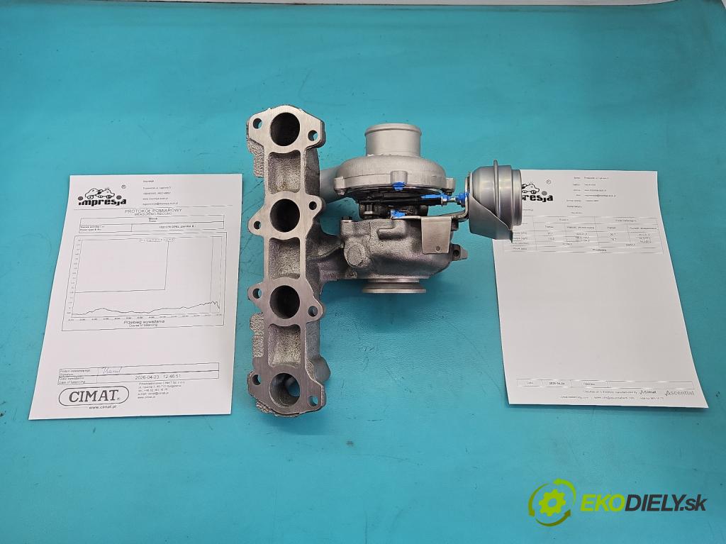 Opel Zafira B 2005-2014 1.9 CDTI 120 HP manual 88 kW 1910 cm3 5- turbodúchadlo, turbo repasovaná 755042-2
