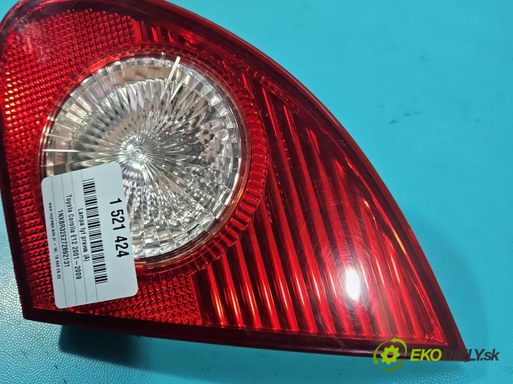Toyota Corolla E12 2001-2009 1.8 VVTI usa 135 hp manual 99 kW 1794 cm3 4- světlo zadní pravé  (Klika dveří ostatní)