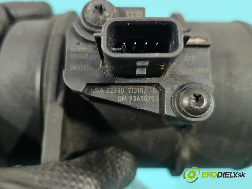 Renault Master III 2010-2024 2.3 DCI 163 HP manual 120 kW 2299 cm3 5- průtokoměr: 165765213R (Váha vzduchu)