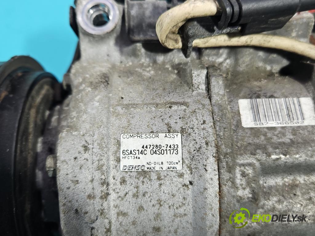 Mercedes A W176 2012-2018 1.5 CDI 109 HP manual 80 kW 1461 cm3 5- Kompresor: klimatizácie 447280-7433 (Kompresor klimatizácie)