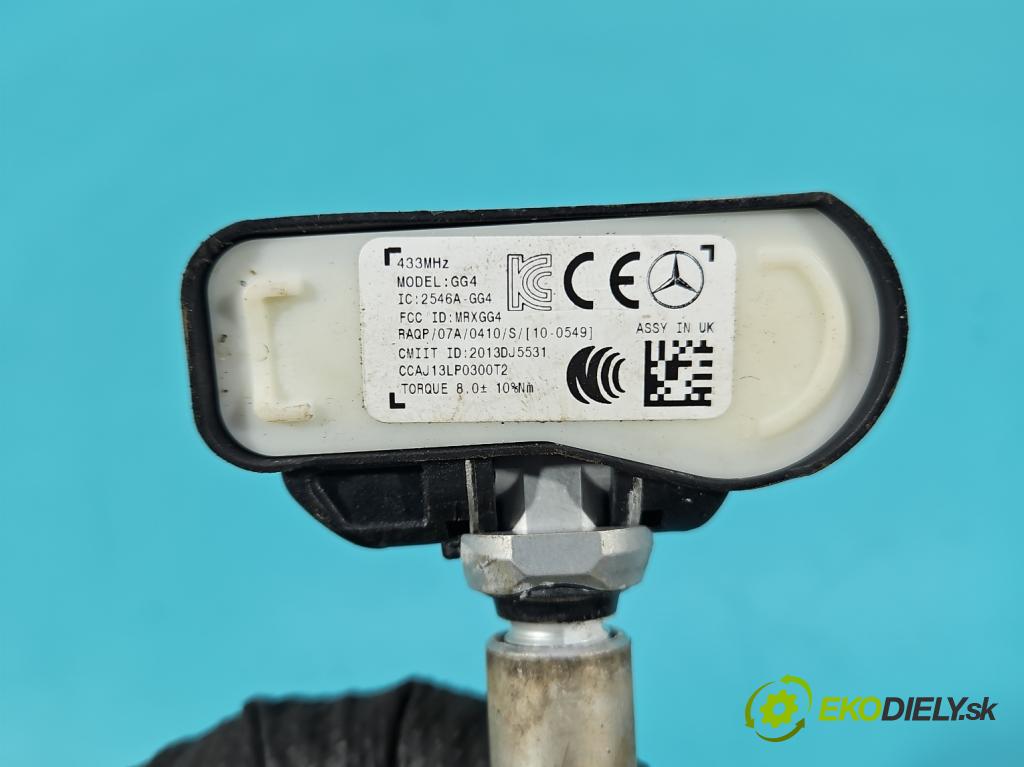 Mercedes A W176 2012-2018 1.5 CDI 109 HP manual 80 kW 1461 cm3 5- snímač tlak: pneumatika 2013DJ5531 (Snímač tlaku v pneumatike)