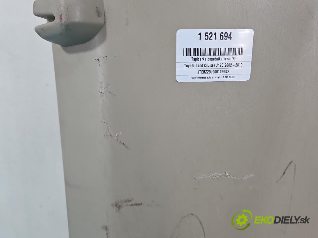 Toyota Land Cruiser J120 2002-2010 3.0 D4D 166 hp automatic 122 kW 2982 cm3 5- Tapacír: kufra: levé 62512-60370