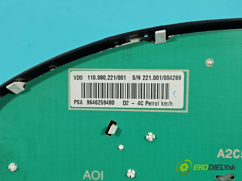 Peugeot 407 1.8 16V 116 HP manual 85 kW 1749 cm3 4- prístrojovka/ budíky 9646259480 (Prístrojová doska)