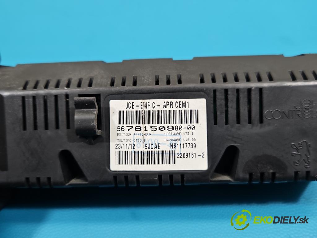 Peugeot 407 1.8 16V 116 HP manual 85 kW 1749 cm3 4- Zobrazit: 9678150980 (Prístrojová doska)