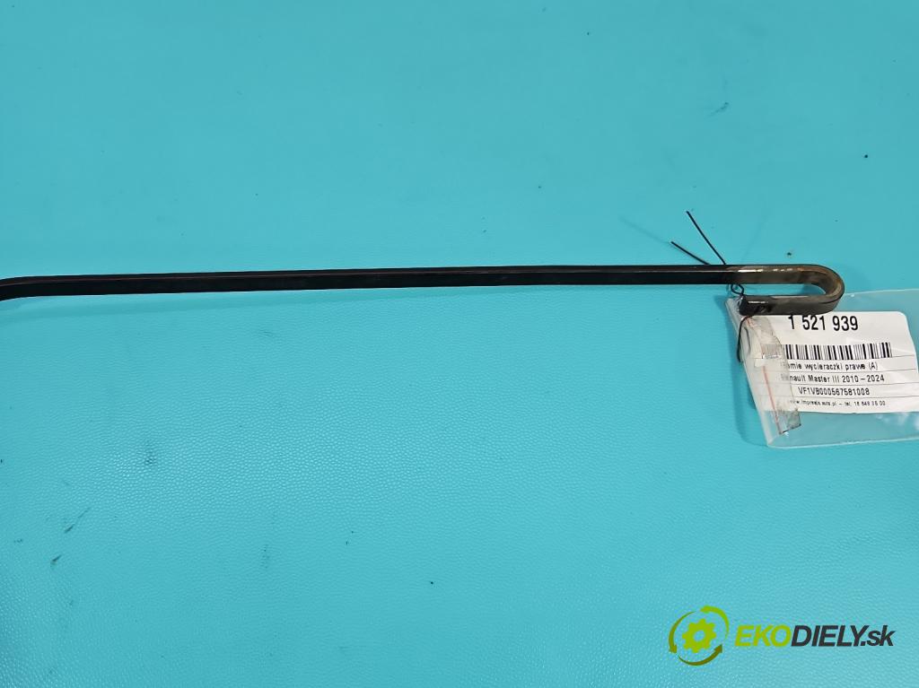 Renault Master III 2010-2024 2.3 DCI 163 hp manual 120 kW 2299 cm3 5- rameno stěrače pravé 8200734777C