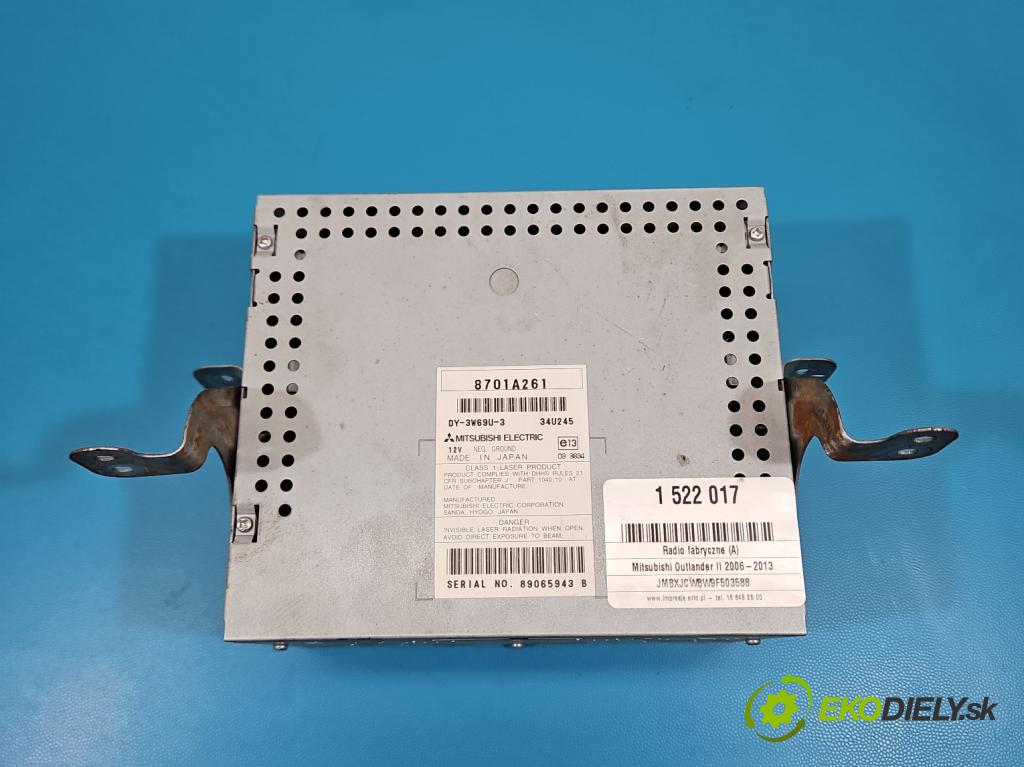 Mitsubishi Outlander II 2006-2013 2.0 DI-D 140 HP manual 103 kW 1968 cm3 5- Radio originál 8701A261