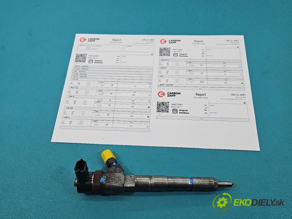 Fiat Croma II 2005-2010 1.9 jtd 150 HP manual 110 kW 1910 cm3 5- vstrek 0445110243 (Vstrekovač paliva)