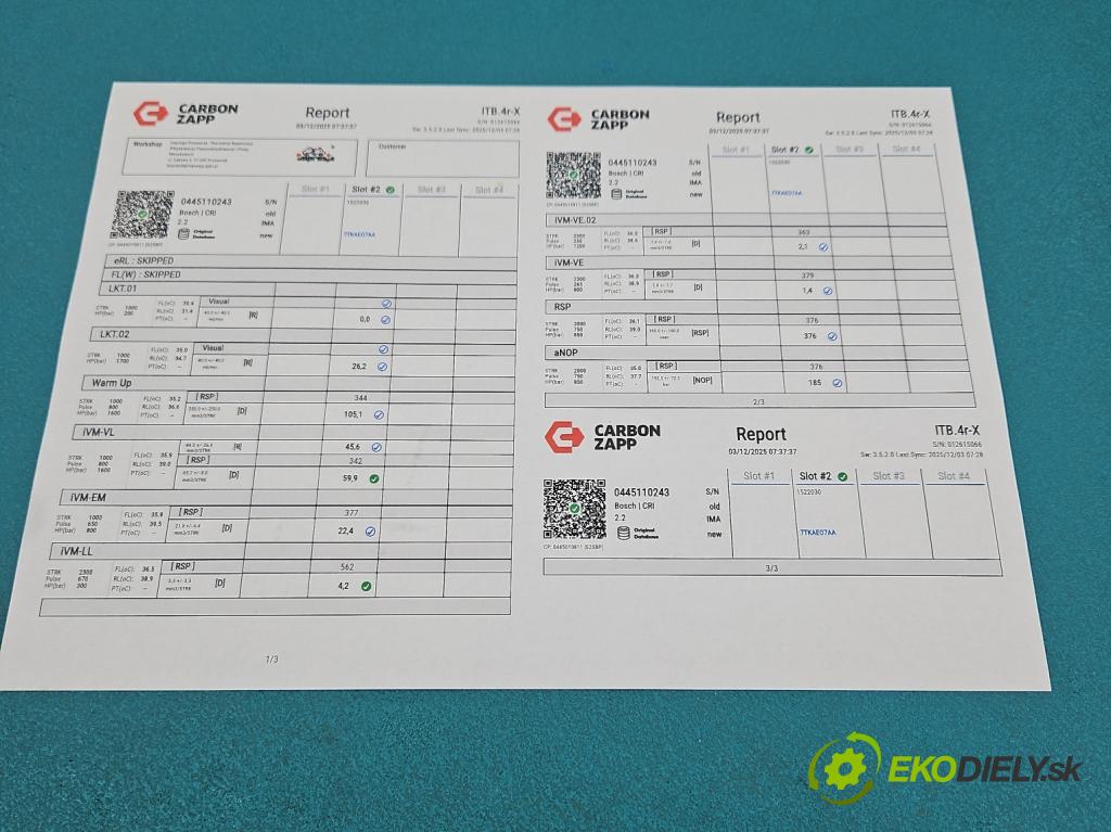 Fiat Croma II 2005-2010 1.9 jtd 150 hp manual 110 kW 1910 cm3 5- vstřikovač 0445110243 (Vstřikovač paliva)