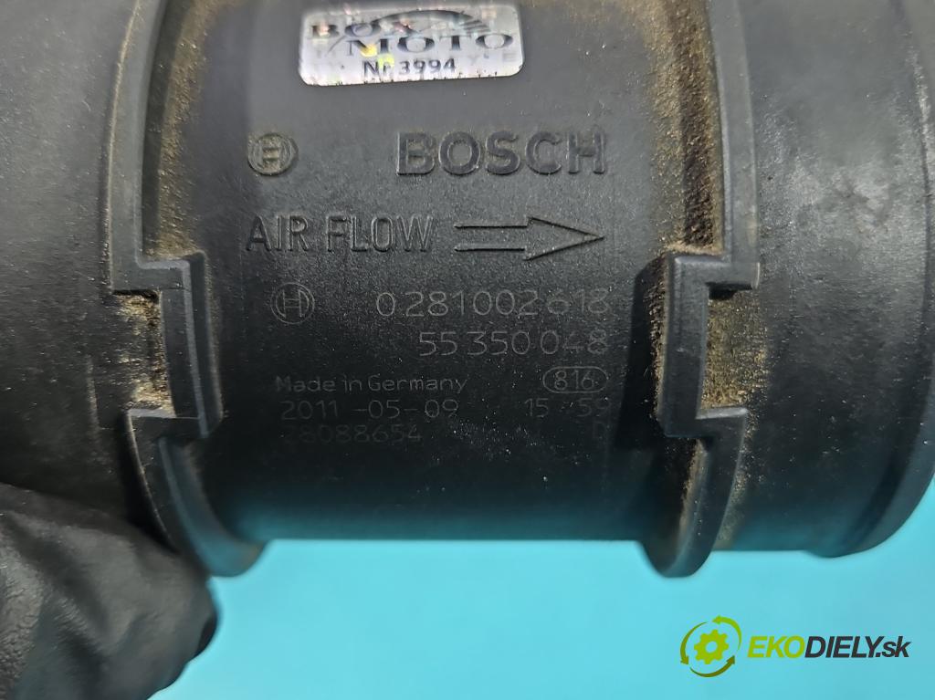 Fiat Croma II 2005-2010 1.9 jtd 150 HP manual 110 kW 1910 cm3 5- průtokoměr: 0281002618 (Váha vzduchu)