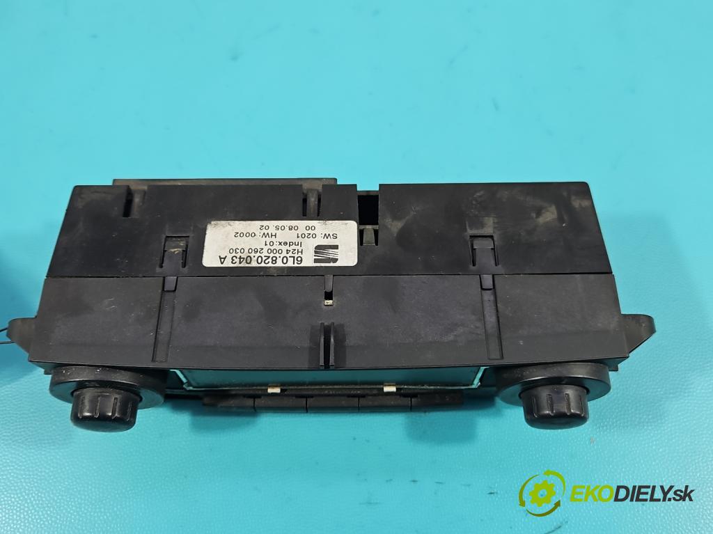 Seat Ibiza III 6L 2002-2008 1.9 TDI 101 HP manual 74 kW 1896 cm3 3- panel kúrenia 6L0820043A