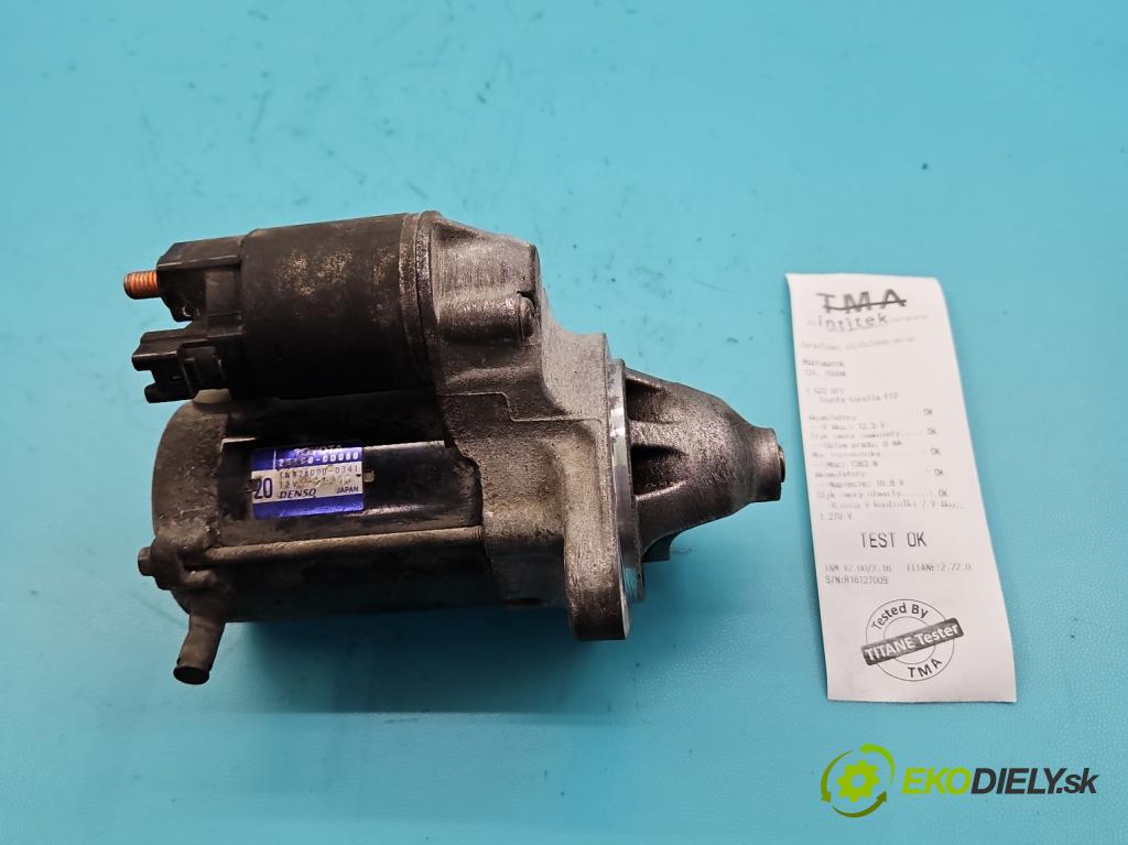 Toyota Corolla E12 2001-2009 1.8 VVTI usa 135 HP manual 99 kW 1794 cm3 4- štartér 28100-0D080 (Štartér)