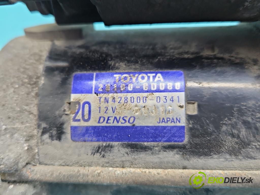 Toyota Corolla E12 2001-2009 1.8 VVTI usa 135 HP manual 99 kW 1794 cm3 4- štartér 28100-0D080 (Štartér)