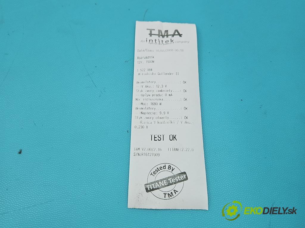 Mitsubishi Outlander II 2006-2013 2.0 DI-D 140 HP manual 103 kW 1968 cm3 5- štartér M001T93571 (Štartér)