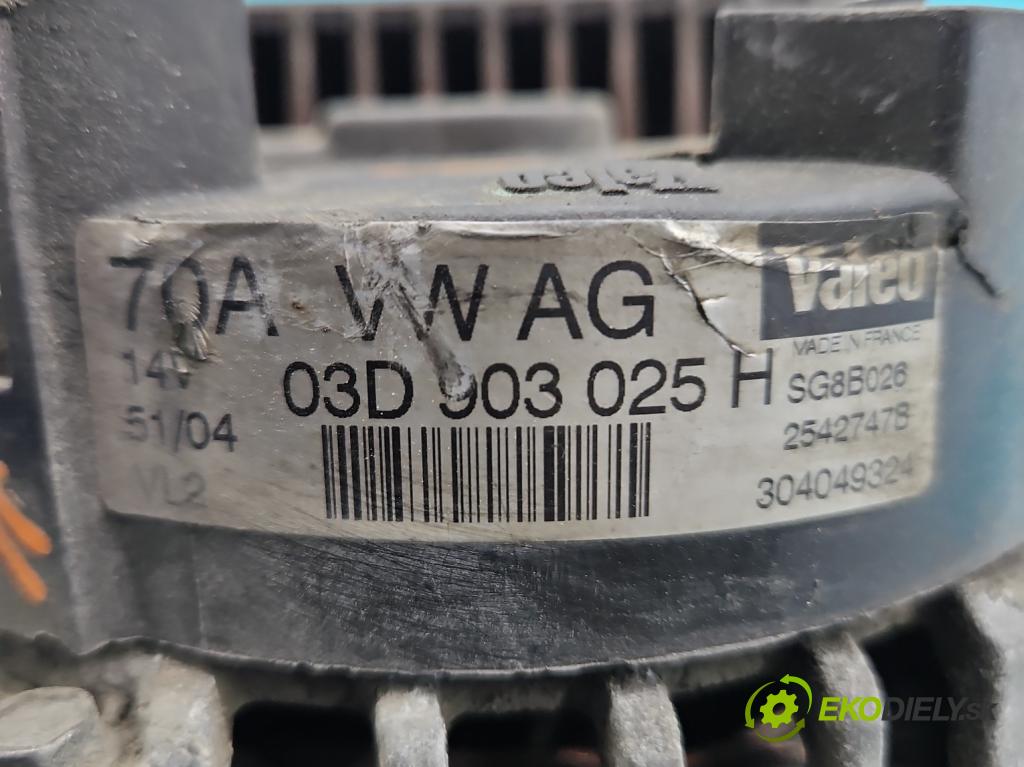 Skoda Fabia I 1999-2007 1.2 12v 64 HP manual 47 kW 1198 cm3 4- Alternator 03D903025H (Alternátor)