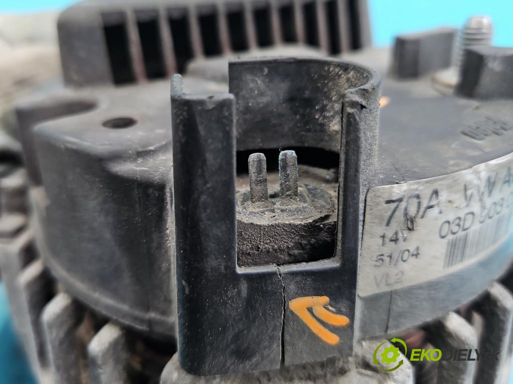 Skoda Fabia I 1999-2007 1.2 12v 64 HP manual 47 kW 1198 cm3 4- Alternator 03D903025H (Alternátor)