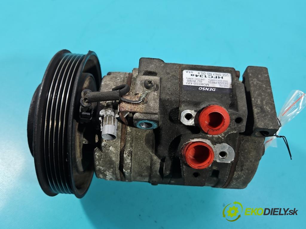 Toyota Corolla E12 2001-2009 1.8 VVTI usa 135 HP manual 99 kW 1794 cm3 4- Kompresor: klimatizácie 447220-4351 (Kompresor klimatizácie)