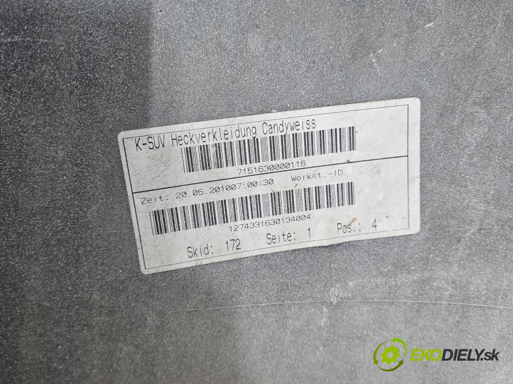 Vw Tiguan I 2007-2016 2.0d 140 HP manual 103 kW 1968 cm3 5- nárazník zadné  (Kľučka dverí ostatné)