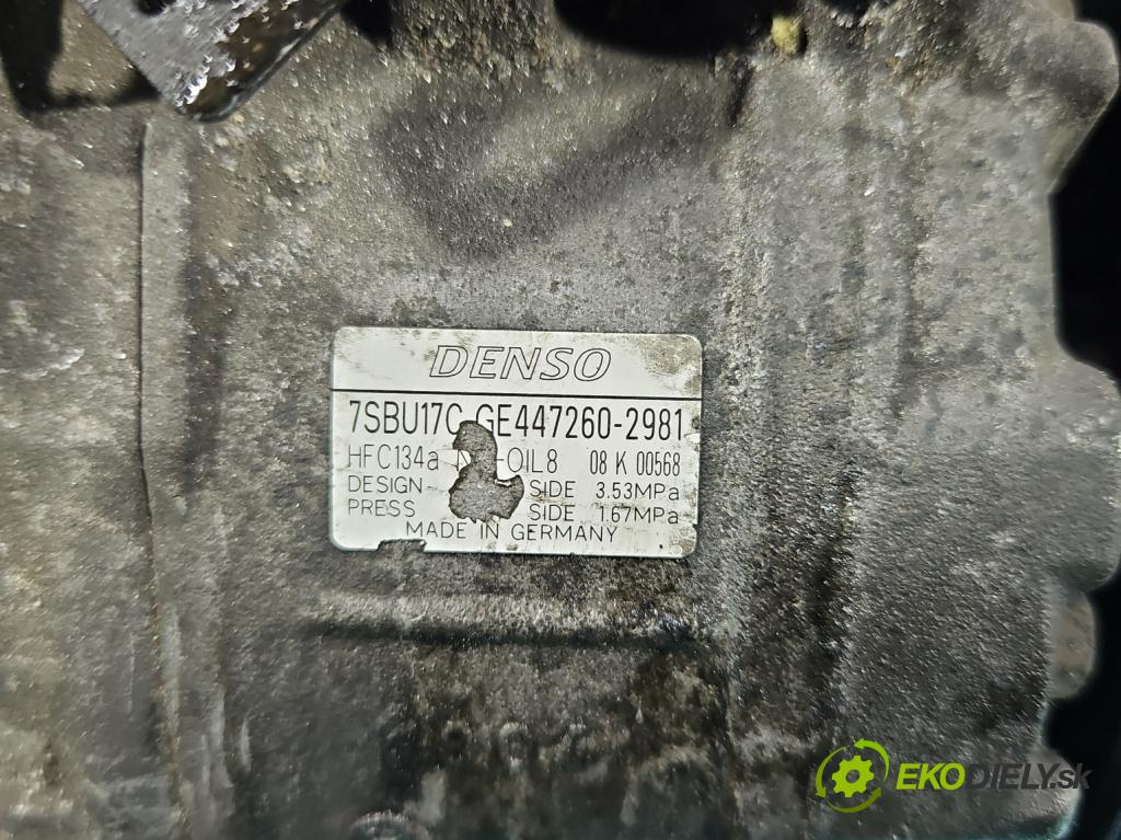 Bmw 7 F01 2008-2015 3.0d 245KM automatic 180 kW 2993 cm3 4- Kompresor: klimatizácie 447260-2981 (Kompresor klimatizácie)