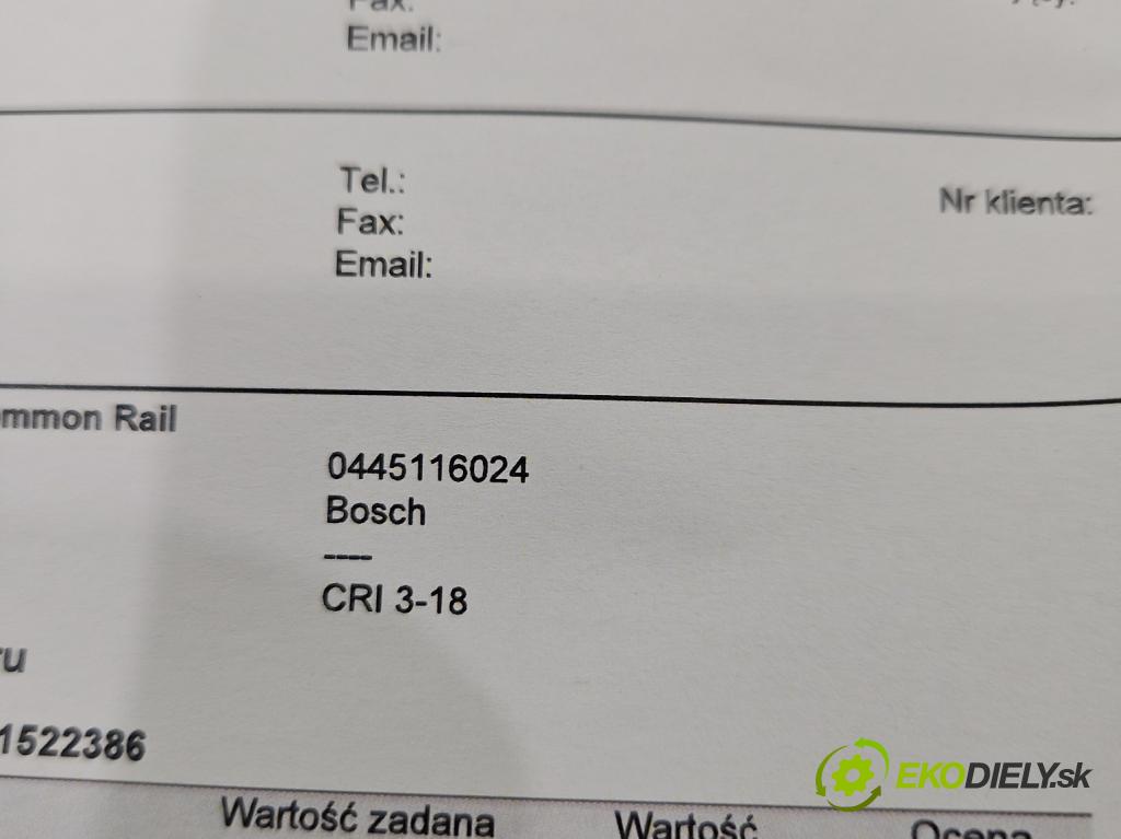 Bmw 7 F01 2008-2015 3.0d 245KM automatic 180 kW 2993 cm3 4- vstrek 0445116024 (Vstrekovač paliva)