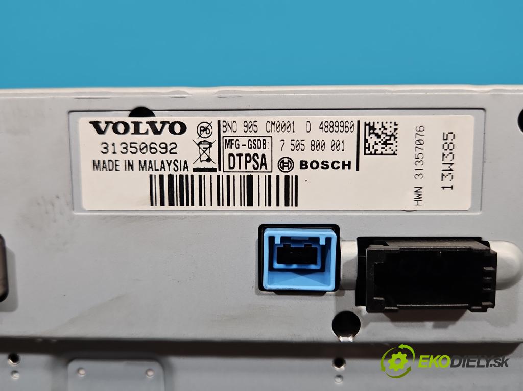 Volvo V40 II 2012-2019 1.6 T3 150 HP manual 110 kW 1596 cm3 5- Zobrazit: 31350692 (Prístrojová doska)