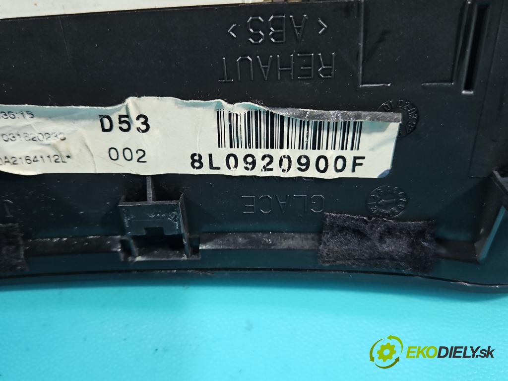 Audi A3 8L 1996-2003 1.6 SR 102 HP manual 75 kW 1595 cm3 3- prístrojovka/ budíky 8L0920900F (Prístrojová doska)