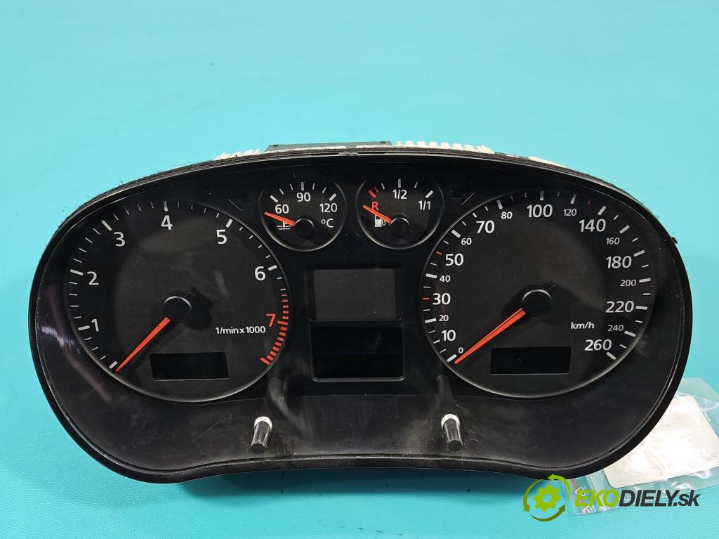 Audi A3 8L 1996-2003 1.6 SR 102 HP manual 75 kW 1595 cm3 3- prístrojovka/ budíky 8L0920900F (Prístrojová doska)