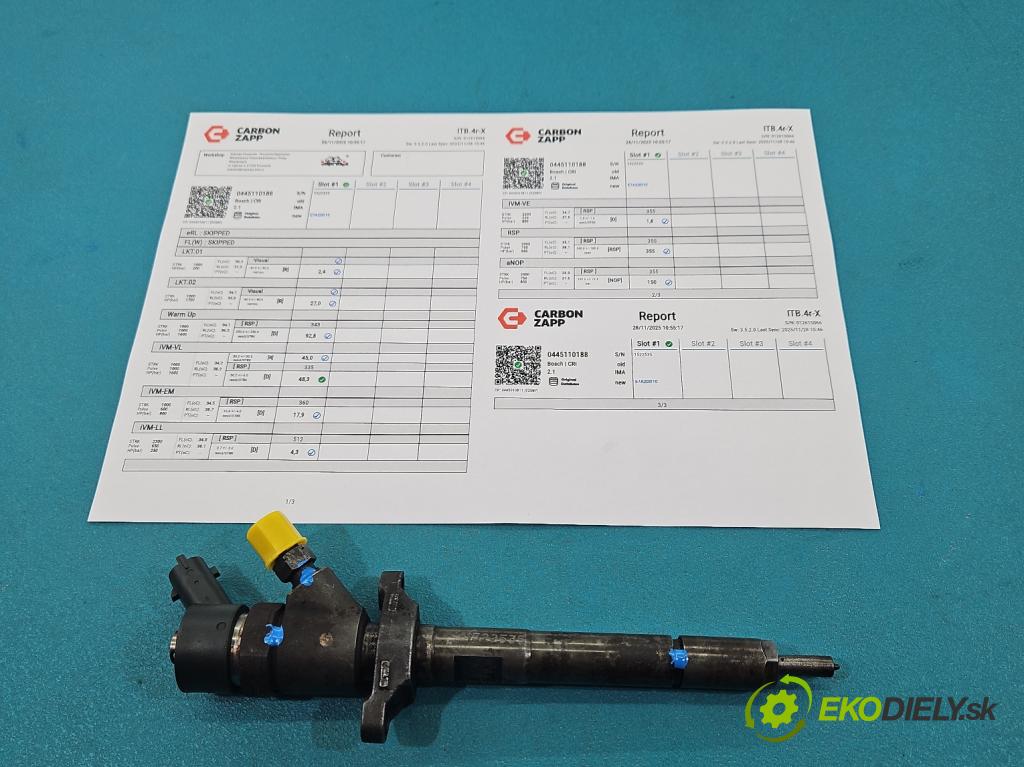 Mazda 3 I BK 2003-2009 1.6 citd 109 HP manual 80 kW 1560 cm3 5- vstrek 0445110188 (Vstrekovač paliva)