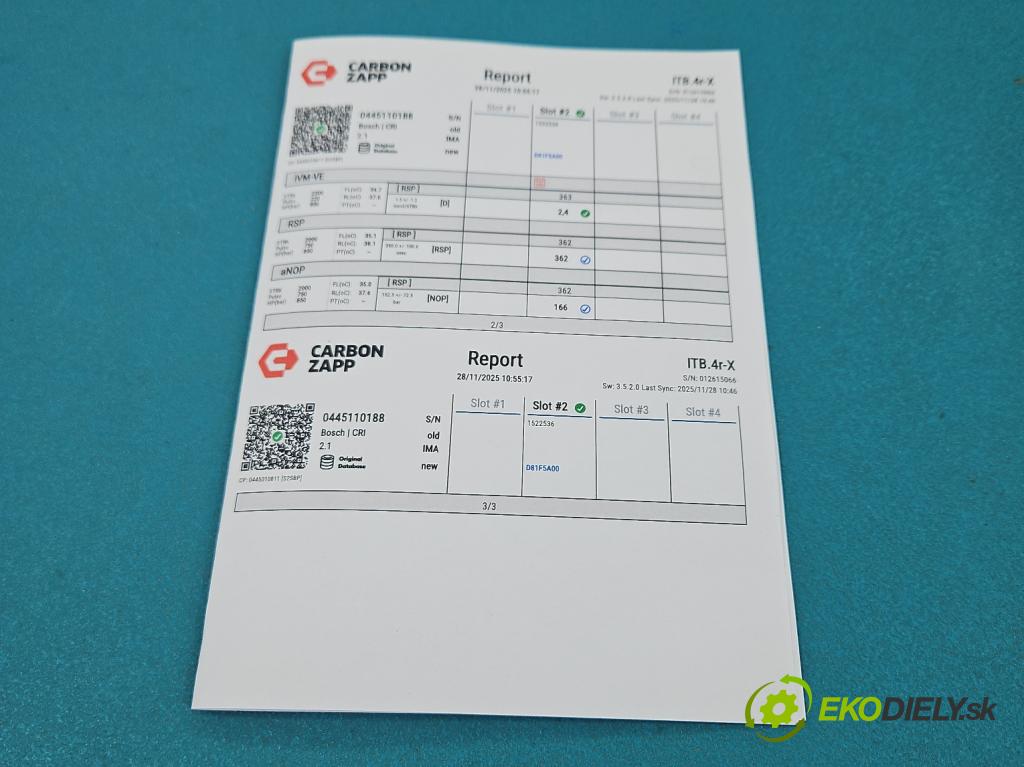 Mazda 3 I BK 2003-2009 1.6 citd 109 hp manual 80 kW 1560 cm3 5- vstřikovač 0445110188 (Vstřikovač paliva)