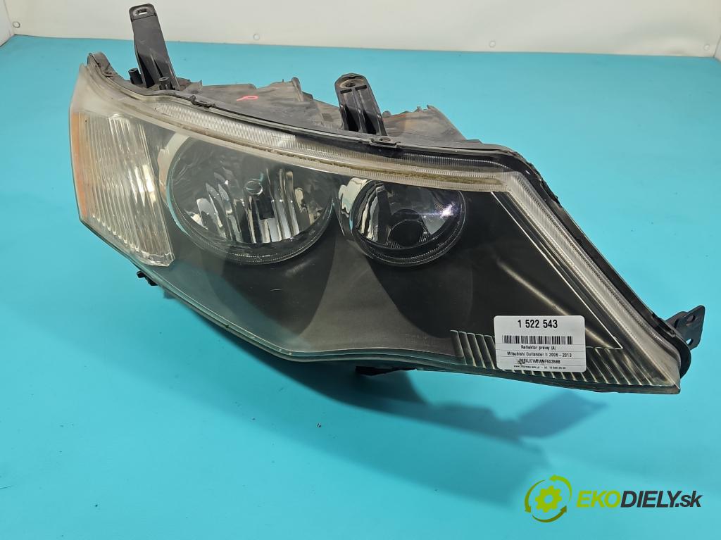 Mitsubishi Outlander II 2006-2013 2.0 DI-D 140 HP manual 103 kW 1968 cm3 5- Reflektor: pravý  (Svetlo predné pravé)