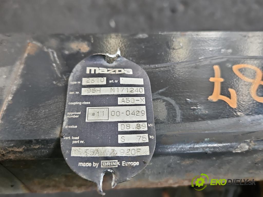 Mazda 3 I BK 2003-2009 1.6 citd 109 hp manual 80 kW 1560 cm3 5- oko tažné  (Tažné zařízení)