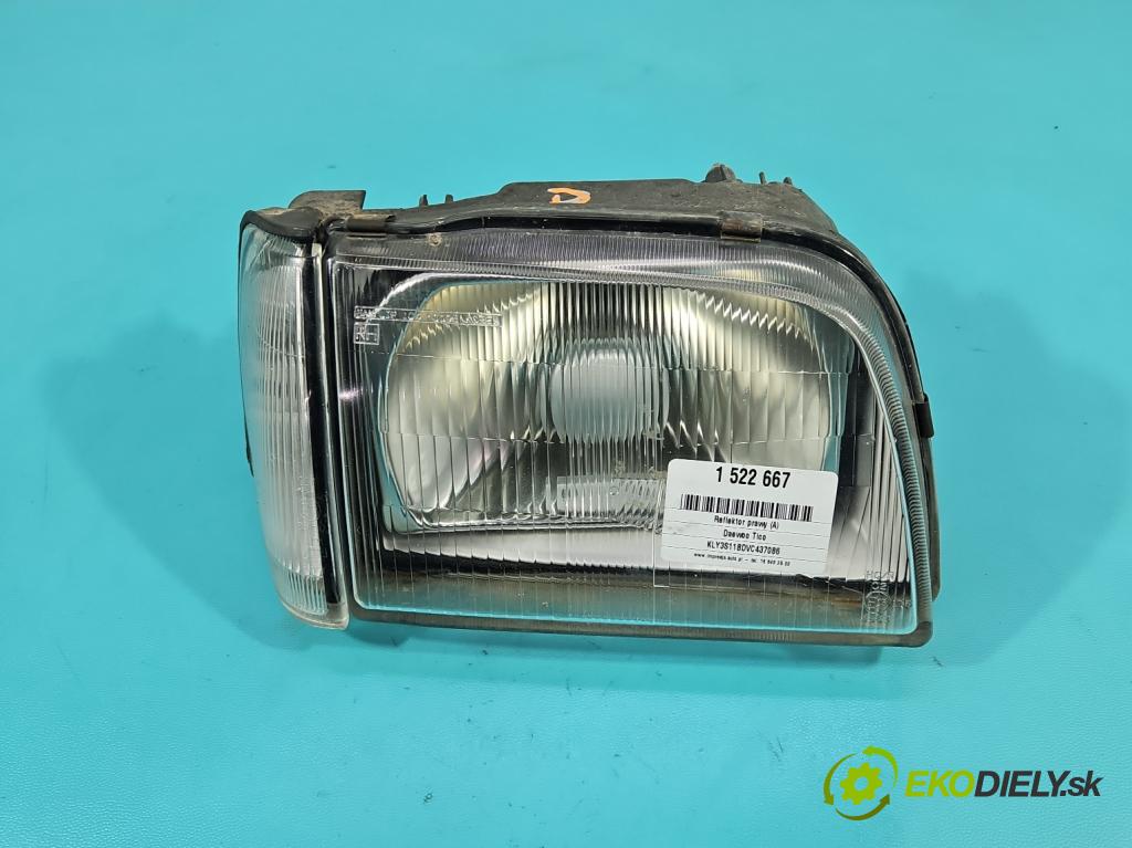 Daewoo Tico 0.8 plyn: 41 HP manual 30 kW 796 cm3 5- Reflektor: pravý  (Svetlo predné pravé)