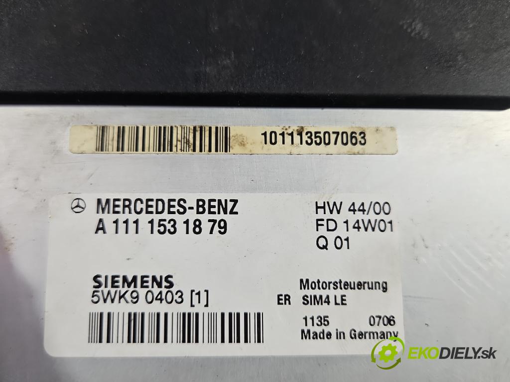 Mercedes C W203 2000-2007 2.0 kompressor 163 HP automatic 120 kW 1998 cm3 5- riadiaca jednotka motora A1111531879
