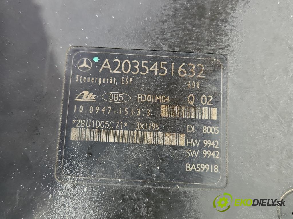 Mercedes C W203 2000-2007 2.0 kompressor 163 HP automatic 120 kW 1998 cm3 5- čerpadlo abs A2035451632 (Pumpa ABS)