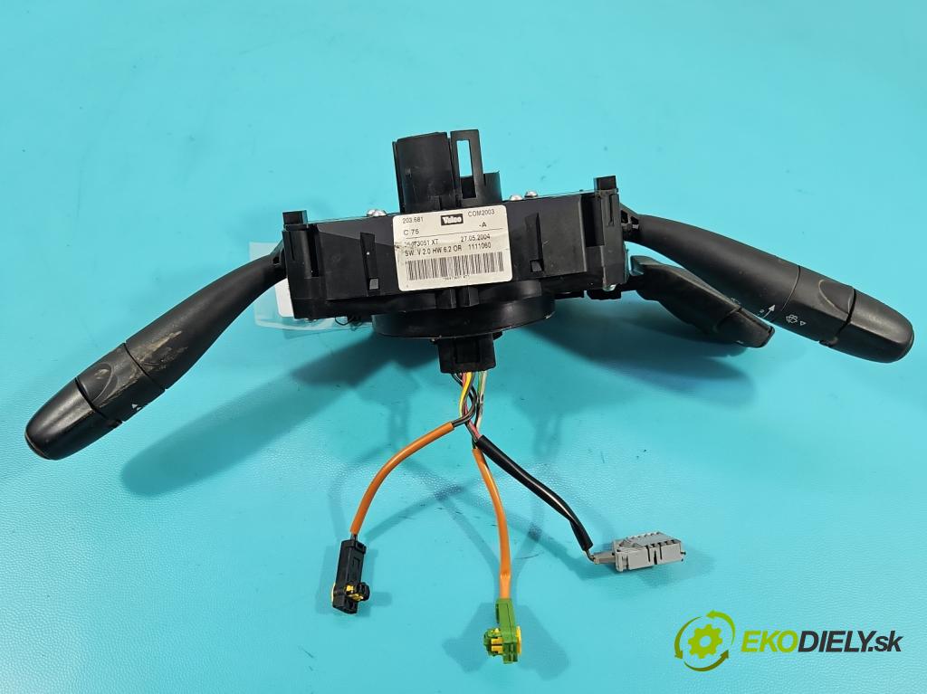 Peugeot 407 1.8 16V 116 HP manual 85 kW 1749 cm3 4- prepínač komplex: 96473051XT (Prepínacie páčky pod volantom)