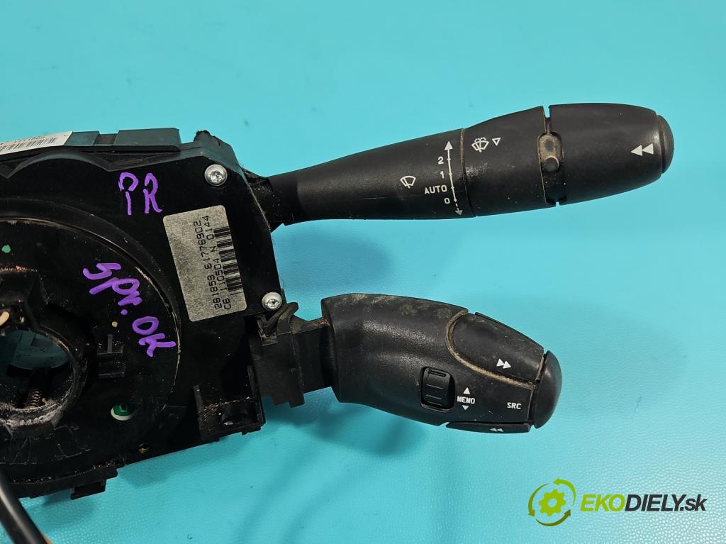 Peugeot 407 1.8 16V 116 HP manual 85 kW 1749 cm3 4- prepínač komplex: 96473051XT (Prepínacie páčky pod volantom)