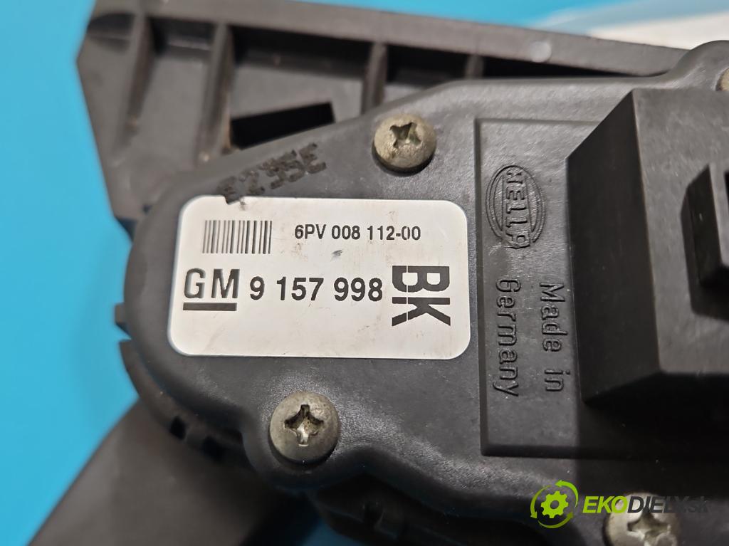 Opel Astra III 2004-2014 1.6 16v 105 HP manual 77 kW 1598 cm3 5- pedal plyn potenciometr: 9157998BK