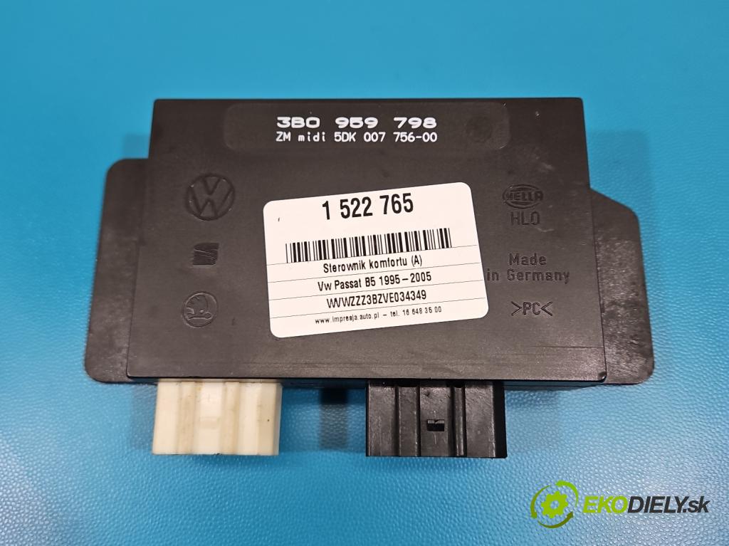 Vw Passat B5 1995-2005 1.6 8V 101 HP manual 74 kW 1596 cm3 4- riadiaca jednotka komfortu 3B0959798