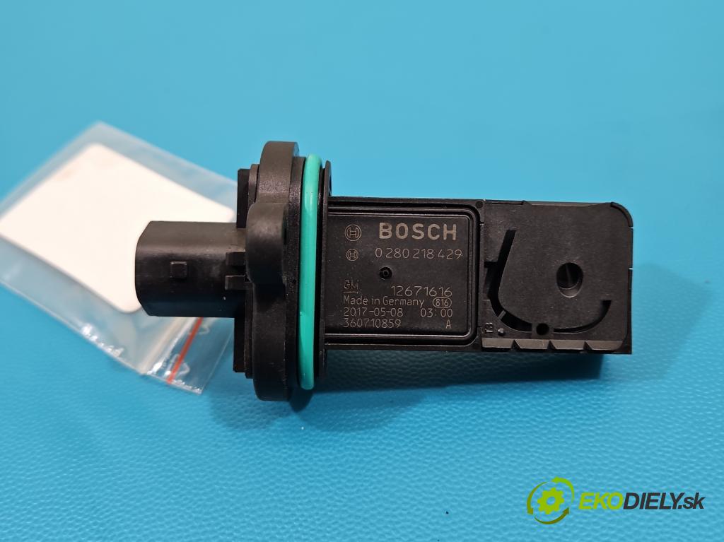 Opel Astra V  2015-2022 1.6 CDTI 110 HP manual 81 kW 1598 cm3 5- průtokoměr: 0280218429 (Váha vzduchu)