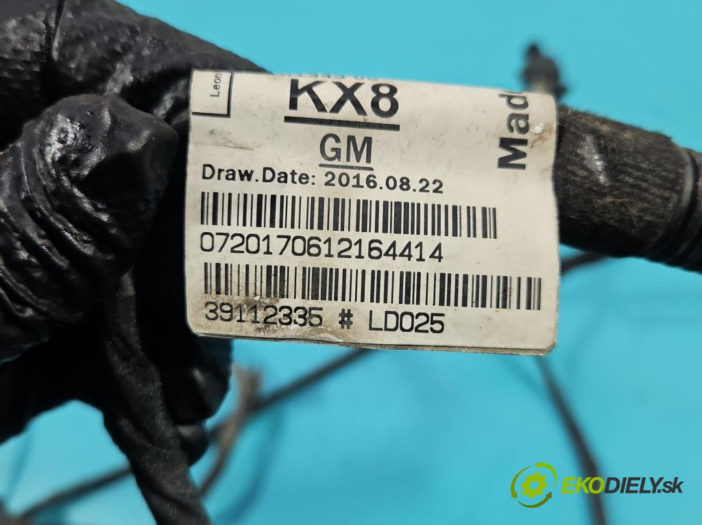 Opel Astra V  2015-2022 1.6 CDTI 110 hp manual 81 kW 1598 cm3 5- Balíček: nárazníku přední 39112335