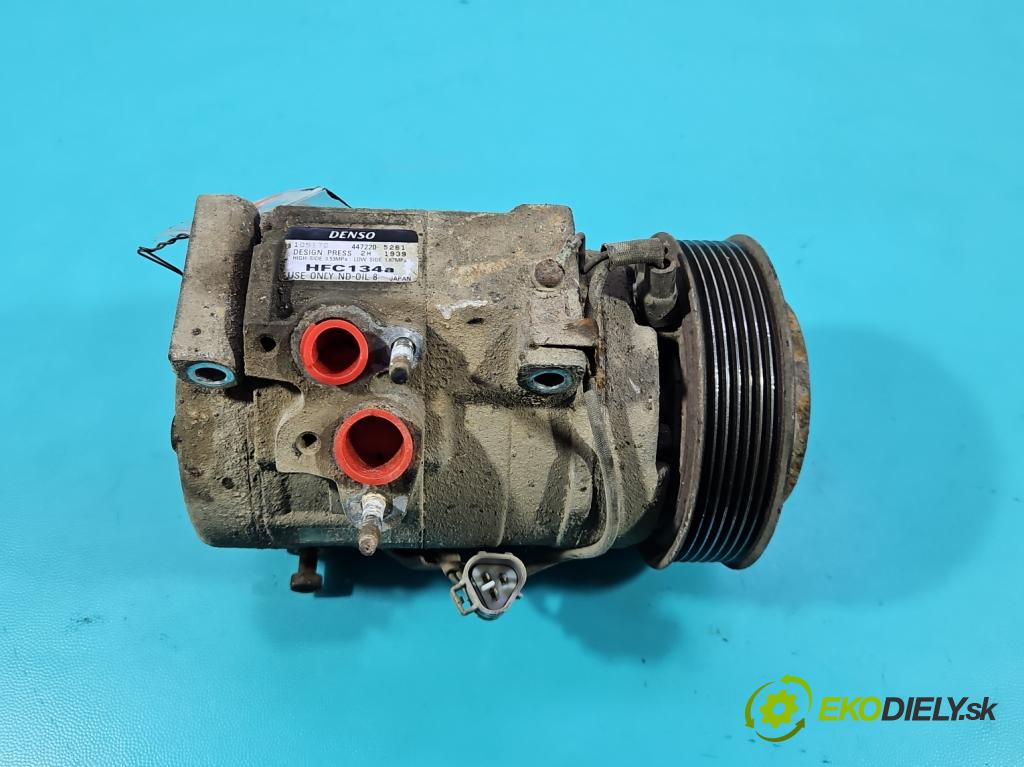 Toyota Land Cruiser J120 2002-2010 3.0 D4D 166 HP automatic 122 kW 2982 cm3 5- Kompresor: klimatizácie 447220-5261 (Kompresor klimatizácie)
