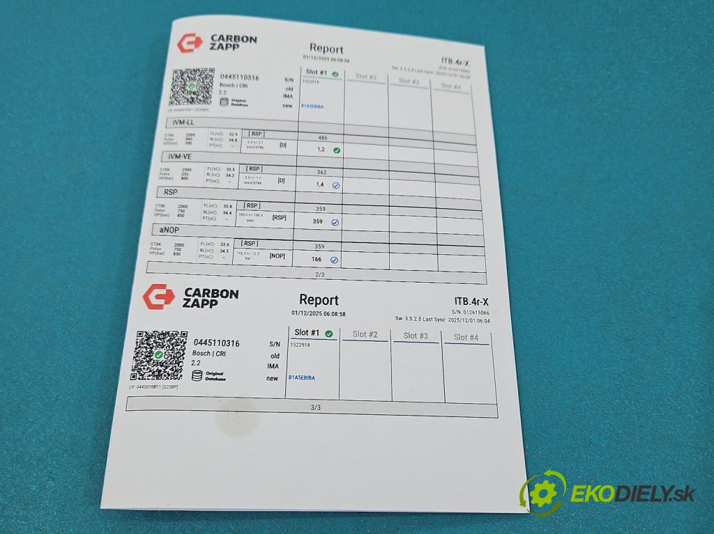 Suzuki Splash 1.3 DDIS 75 HP manual 55 kW 1248 cm3 5- vstrek 0445110316 (Vstrekovač paliva)