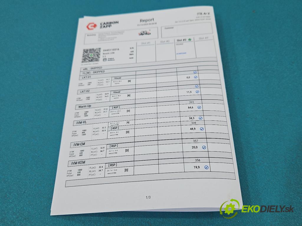 Suzuki Splash 1.3 DDIS 75 HP manual 55 kW 1248 cm3 5- vstrek 0445110316 (Vstrekovač paliva)