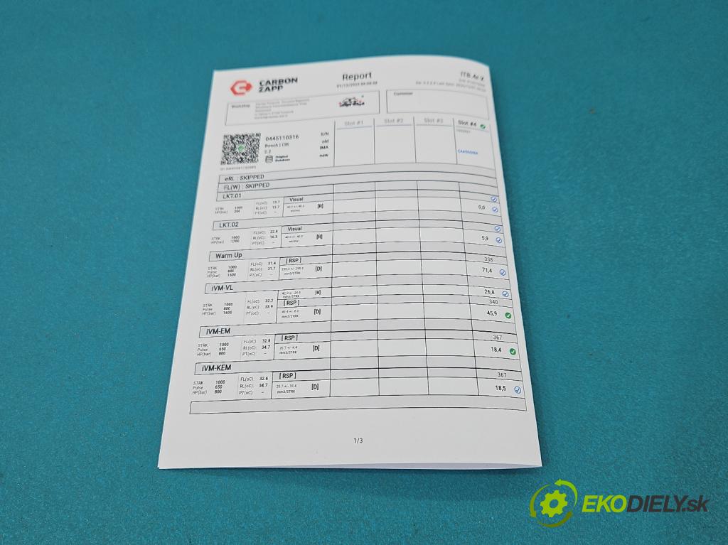 Suzuki Splash 1.3 DDIS 75 HP manual 55 kW 1248 cm3 5- vstrek 0445110316 (Vstrekovač paliva)