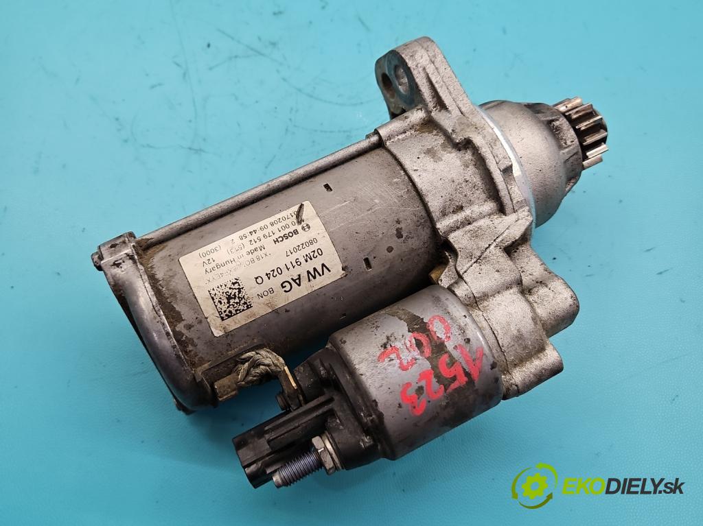 Skoda Fabia III 2014- 2021 1.2 TSI 110 HP manual 81 kW 1197 cm3 5- štartér 02M911024Q (Štartér)