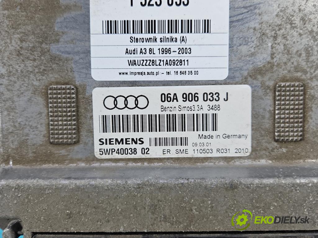 Audi A3 8L 1996-2003 1.6 SR 102 HP manual 75 kW 1595 cm3 3- riadiaca jednotka motora 06A906033J