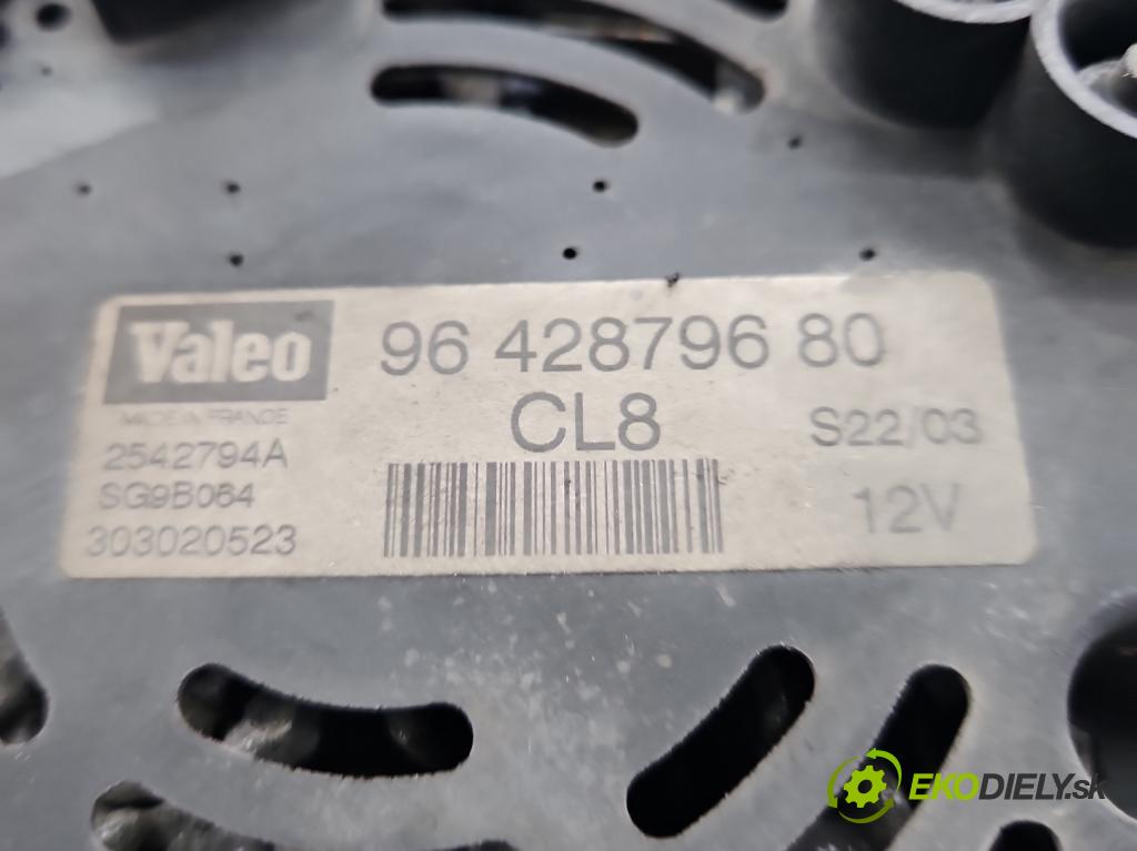 Citroen C3 I 2002-2009 1.1 8V 60 HP manual 44 kW 1124 cm3 5- Alternator 9642879680 (Alternátor)