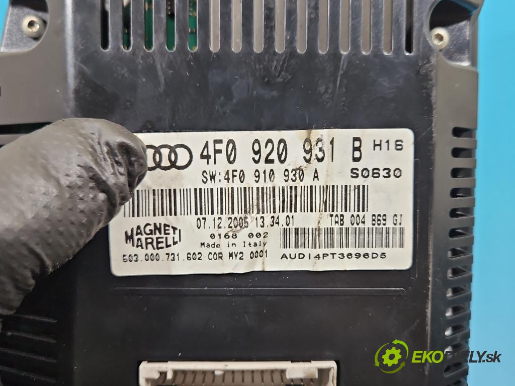 Audi A6 C6 2004-2011 2.7 TDI 179KM automatic 132 kW 2698 cm3 5- prístrojovka/ budíky 4F0920931B (Prístrojová doska)