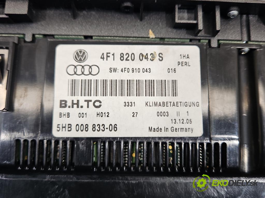 Audi A6 C6 2004-2011 2.7 TDI 179KM automatic 132 kW 2698 cm3 5- panel kúrenia 4F1820043S