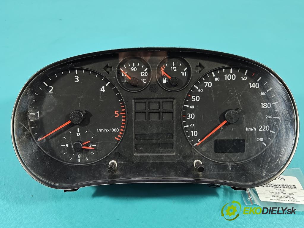 Audi A3 8L 1996-2003 1.9 tdi 90 HP manual 66 kW 1896 cm3 3- prístrojovka/ budíky 8L0919860D (Prístrojová doska)