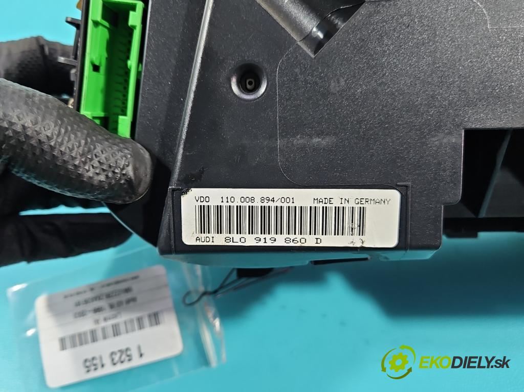 Audi A3 8L 1996-2003 1.9 tdi 90 HP manual 66 kW 1896 cm3 3- prístrojovka/ budíky 8L0919860D (Prístrojová doska)
